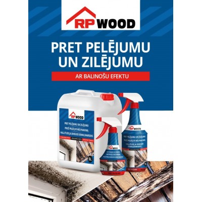 RP WOOD pret pelējumu un zilējumu