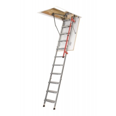 Folding attic staircase with metal steps LML Lux
