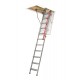 Folding attic staircase with metal steps LML Lux