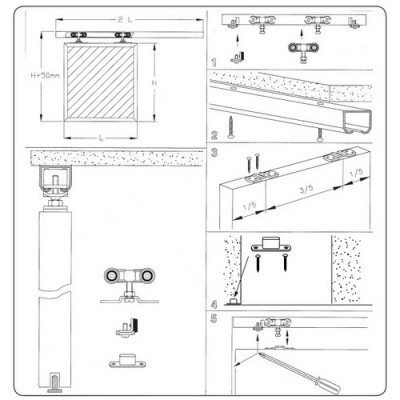 Sliding door mechanism Helaform Basic Bob 765 Sliding door mechanism Helaform Basic Bob 765