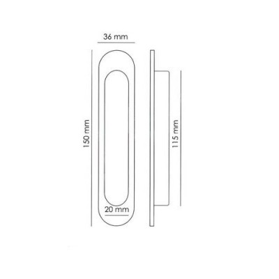 On Wall mounted sliding system handles Morelli MHS 150