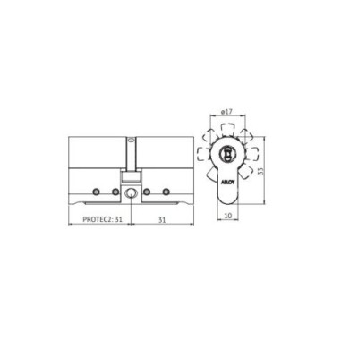 Euro cylinder Abloy Protec2 CY322
