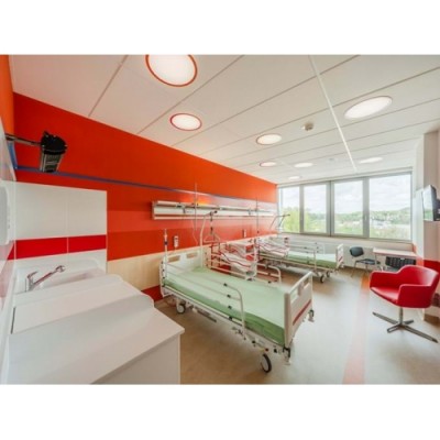 Akustiskās griestu apdares plāksnes Ecophon Hygiene Clinic E