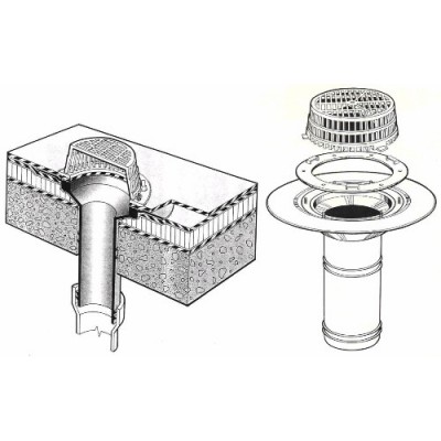 Iekšējā noteka SUREFIX ar sietu D-110mm, H-330 mm
