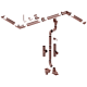 Steel downpipe Flamingo, round 100 mm