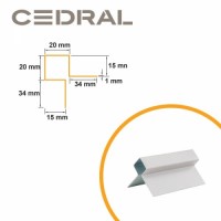Ārējā stūra profils/aile, simetrisks CEDRAL CLICK 3m