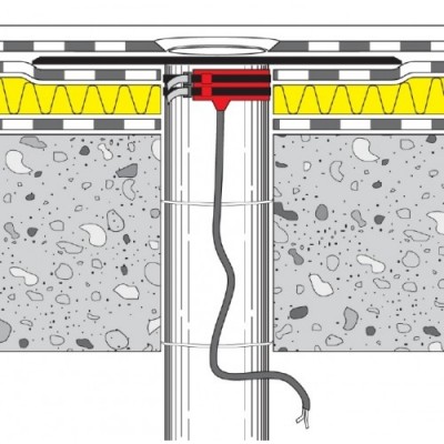 Internal drain heating cable 8W