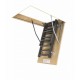 Folding attic staircase with metal steps LMS