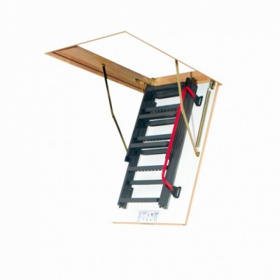Folding attic staircase with metal steps LMK