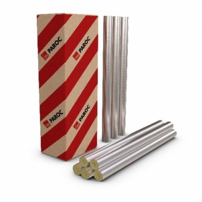 Akmens vates siltumizolācijas čaulas PAROC Hvac Section AluCoat T, biezums 40mm